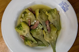alcachofas jamon