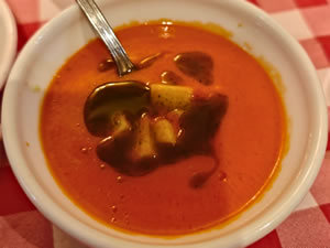salmorejo de melocoton